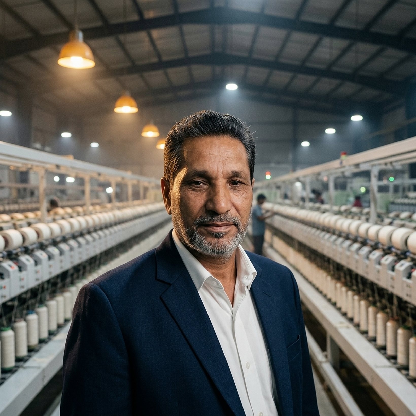 Abdul Rasheed Gill in a spinning mill